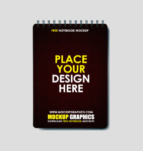 free notebook mockup psd - www.mockupgraphics.com