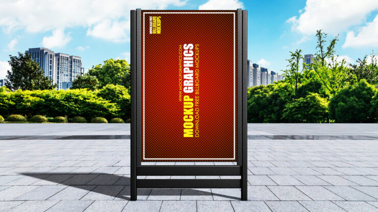 free psd billboard mockup advertising - www.mockupgraphics.com