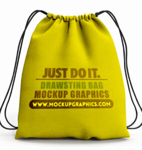 free drawstring bag mockup - www.mockupgraphics.com