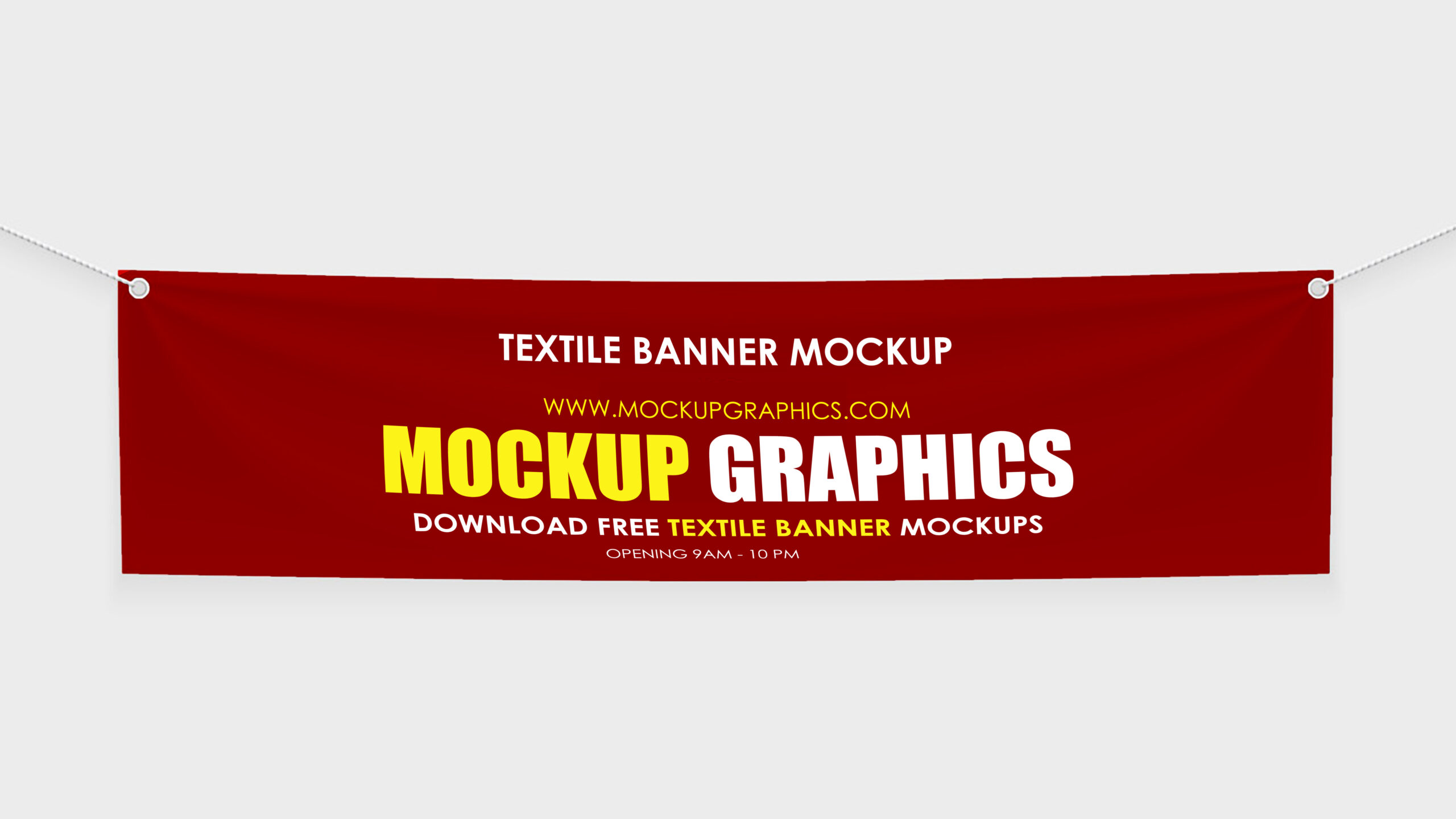 free psd textile banner mockup - www.mockupgraphics.com